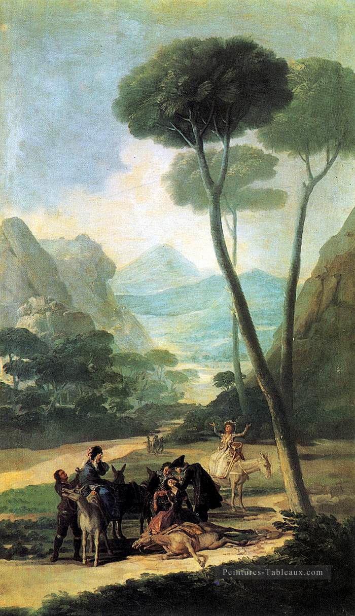 La chute ou l’accident Francisco de Goya Peintures à l'huile